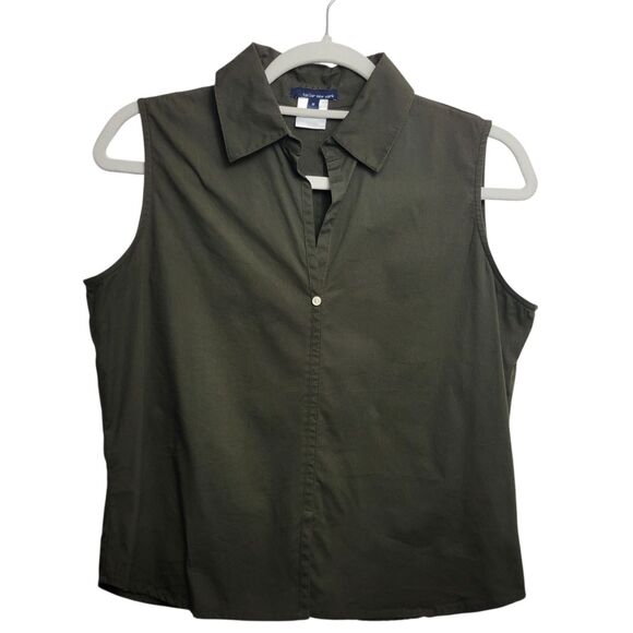 Tailor New York Green Tank Blouse Size Medium - Picture 1 of 5